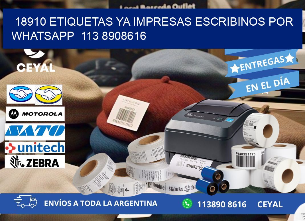 18910 ETIQUETAS YA IMPRESAS ESCRIBINOS POR WHATSAPP  113 8908616