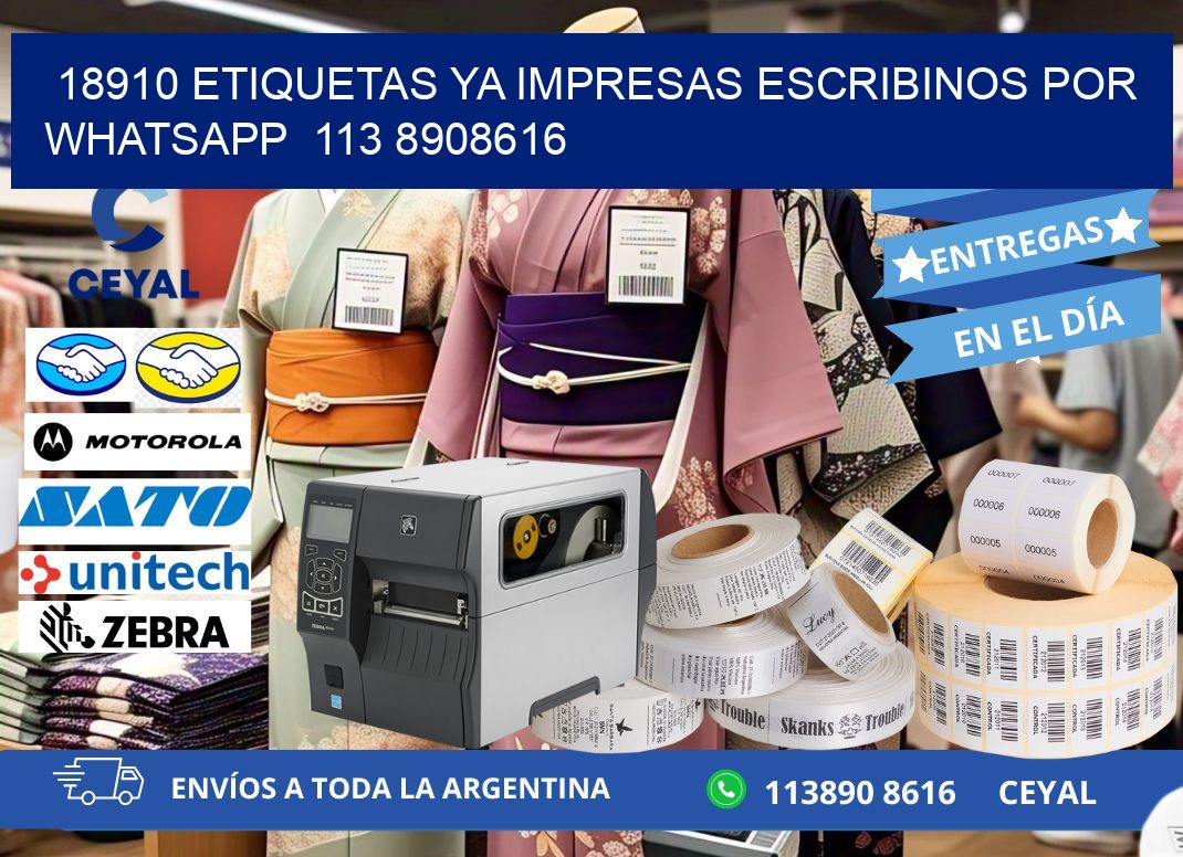 18910 ETIQUETAS YA IMPRESAS ESCRIBINOS POR WHATSAPP  113 8908616