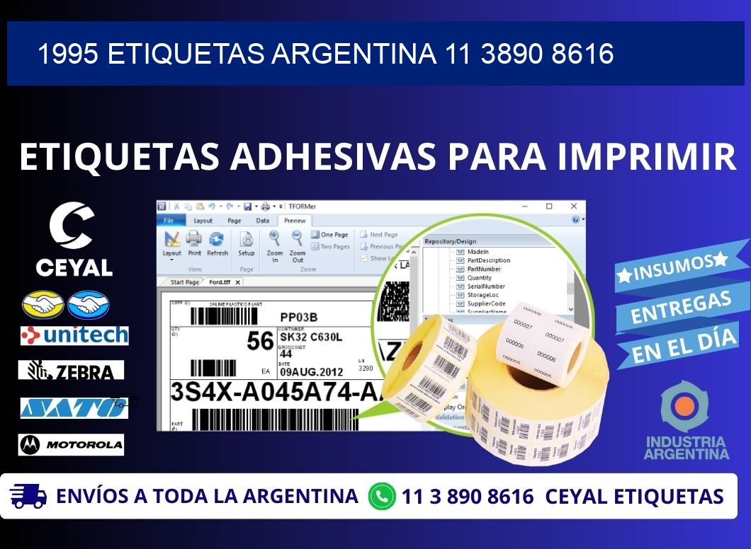 1995 ETIQUETAS ARGENTINA 11 3890 8616