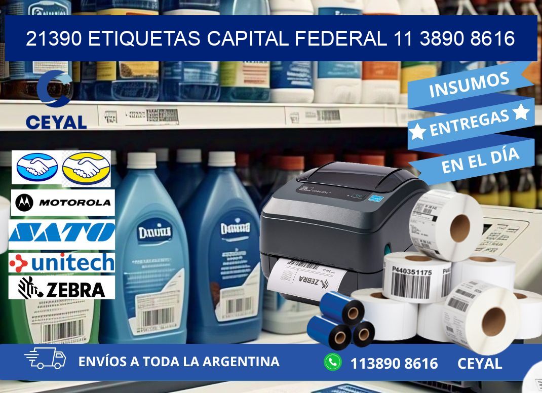 21390 ETIQUETAS CAPITAL FEDERAL 11 3890 8616