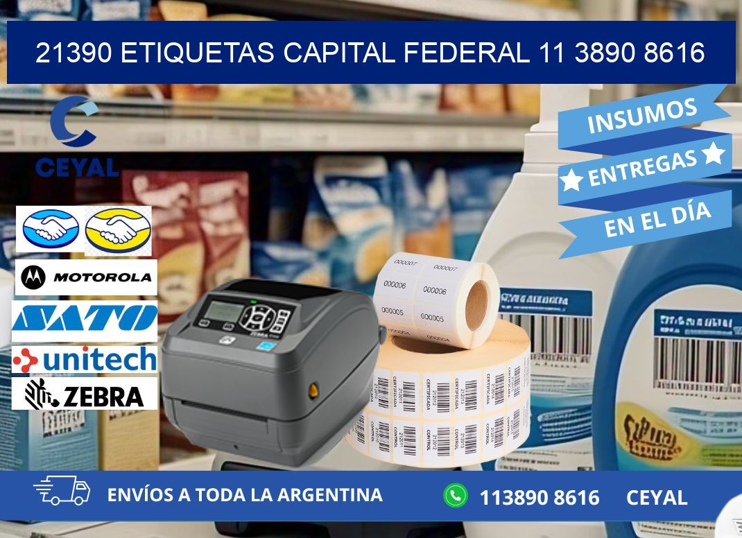 21390 ETIQUETAS CAPITAL FEDERAL 11 3890 8616