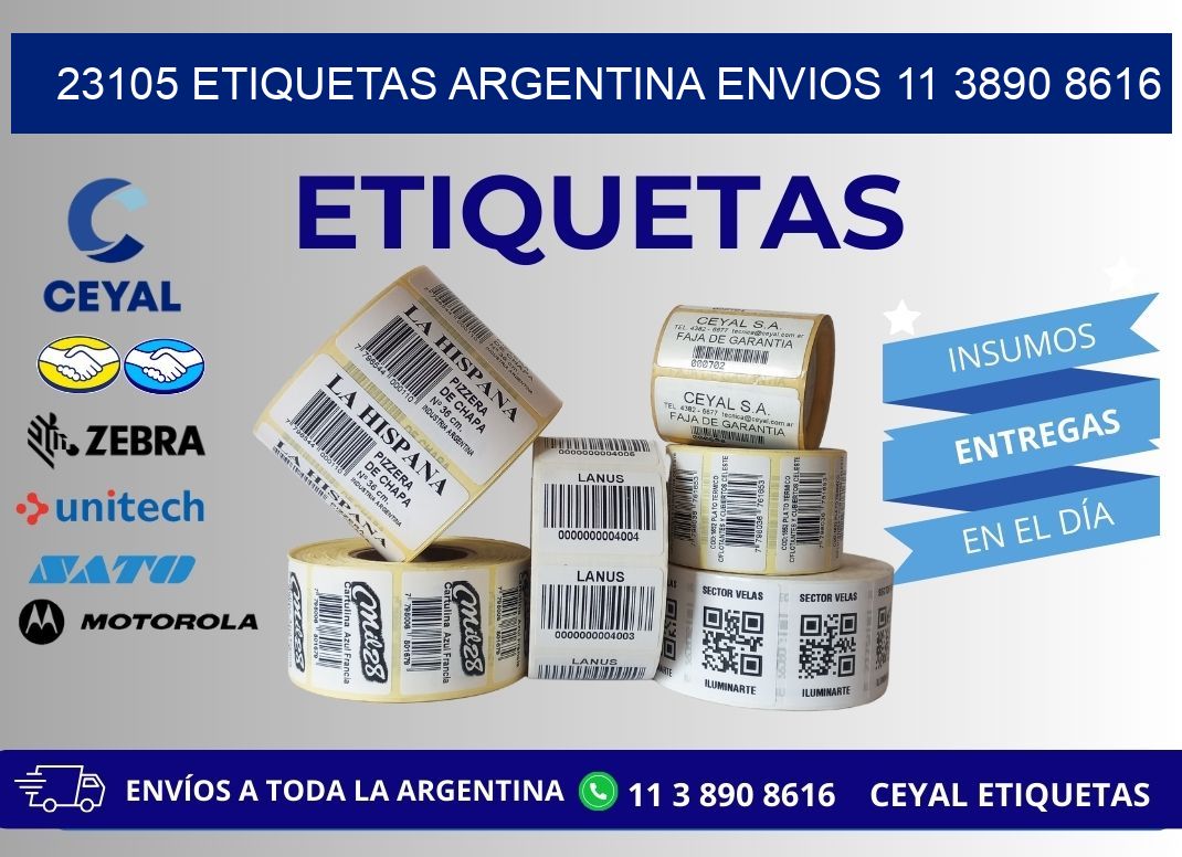 23105 ETIQUETAS ARGENTINA ENVIOS 11 3890 8616