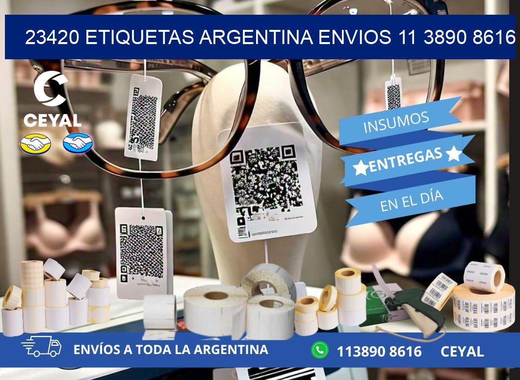 23420 ETIQUETAS ARGENTINA ENVIOS 11 3890 8616