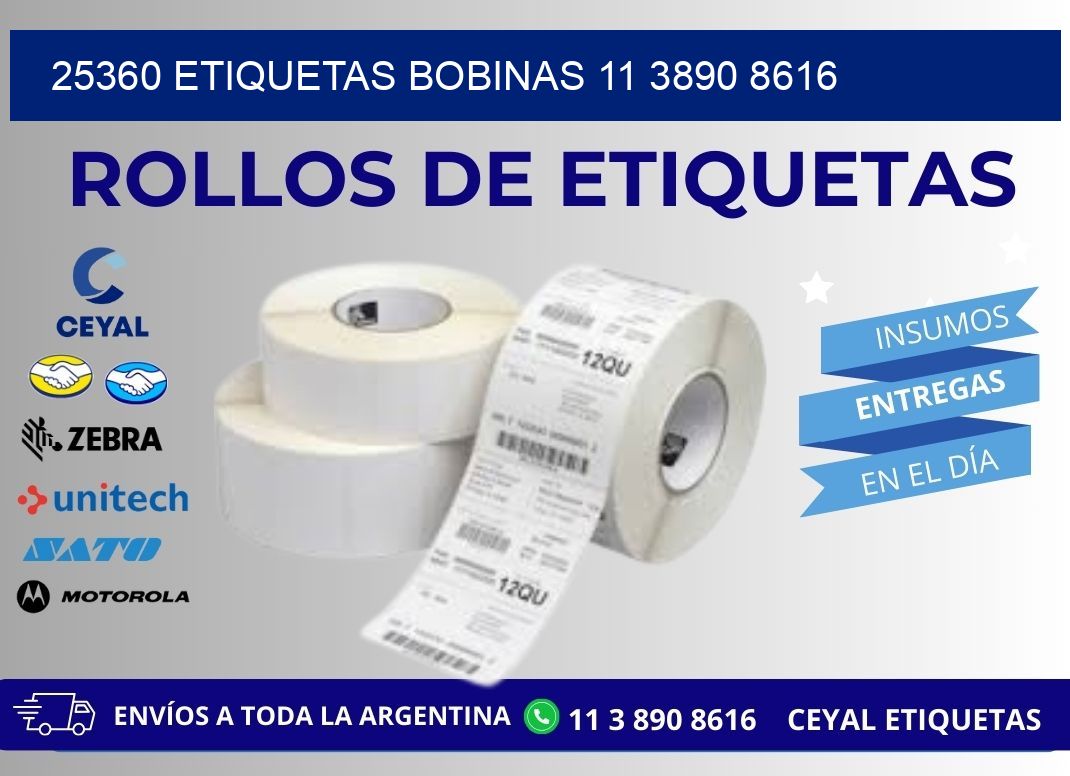 25360 ETIQUETAS BOBINAS 11 3890 8616