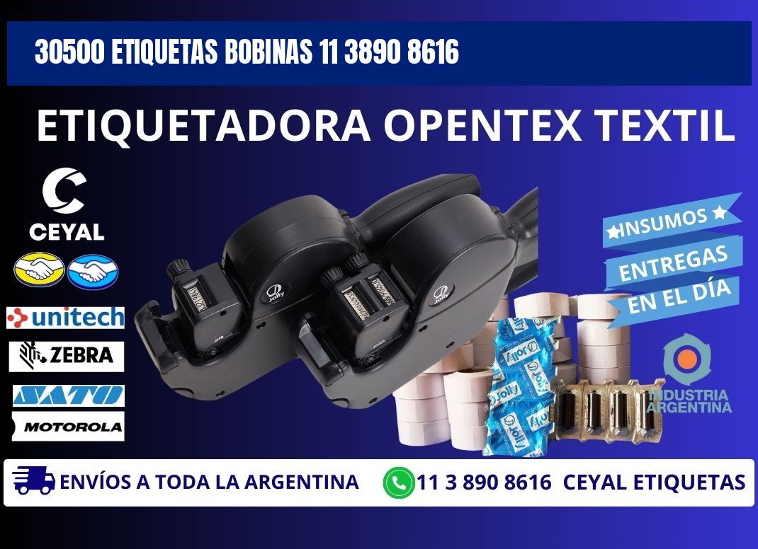 30500 ETIQUETAS BOBINAS 11 3890 8616