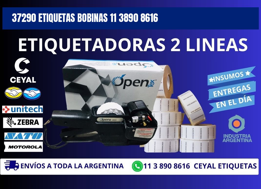 37290 ETIQUETAS BOBINAS 11 3890 8616