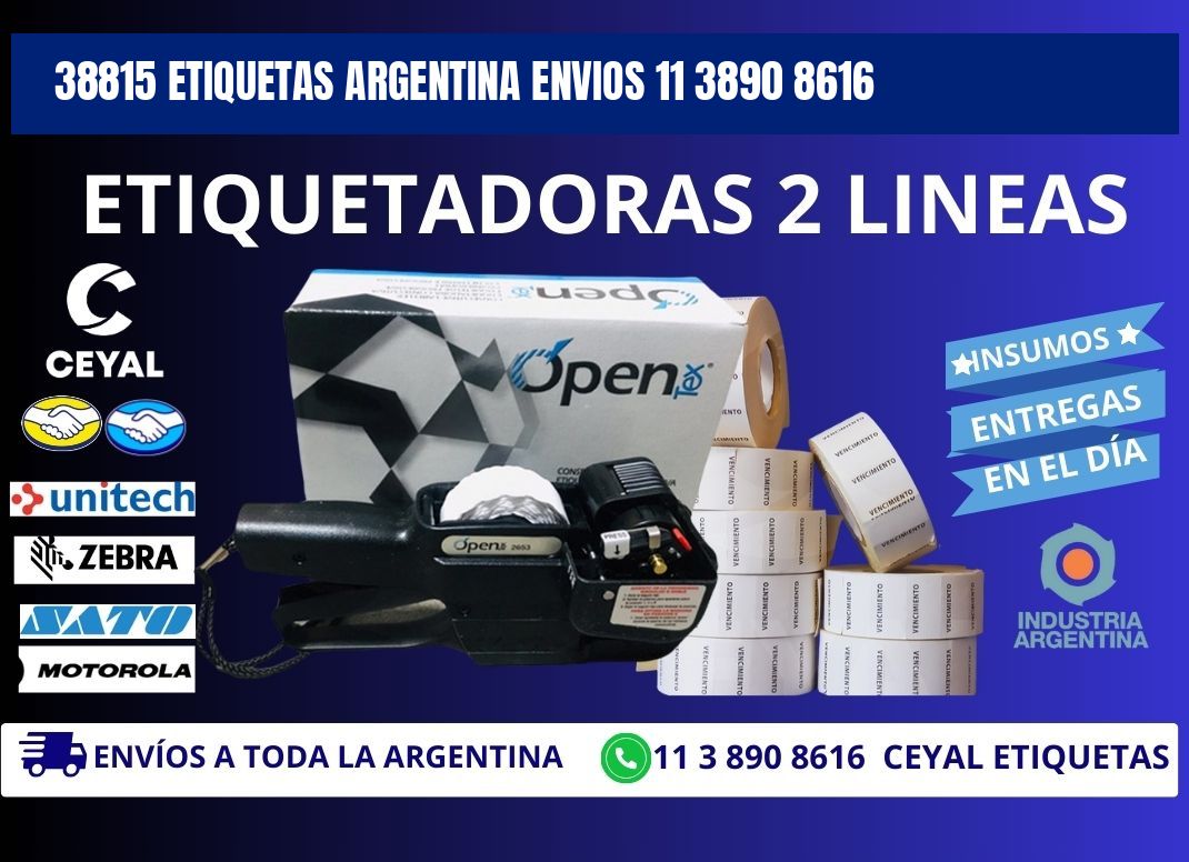 38815 ETIQUETAS ARGENTINA ENVIOS 11 3890 8616