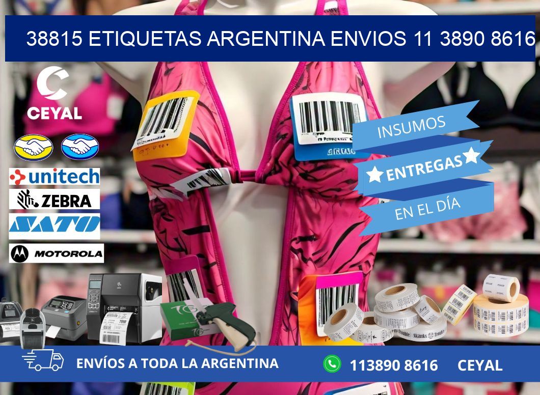 38815 ETIQUETAS ARGENTINA ENVIOS 11 3890 8616