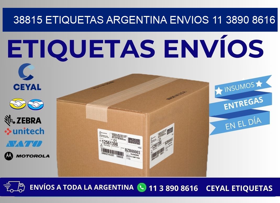 38815 ETIQUETAS ARGENTINA ENVIOS 11 3890 8616