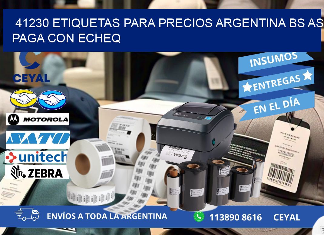 41230 ETIQUETAS PARA PRECIOS ARGENTINA BS AS PAGA CON ECHEQ
