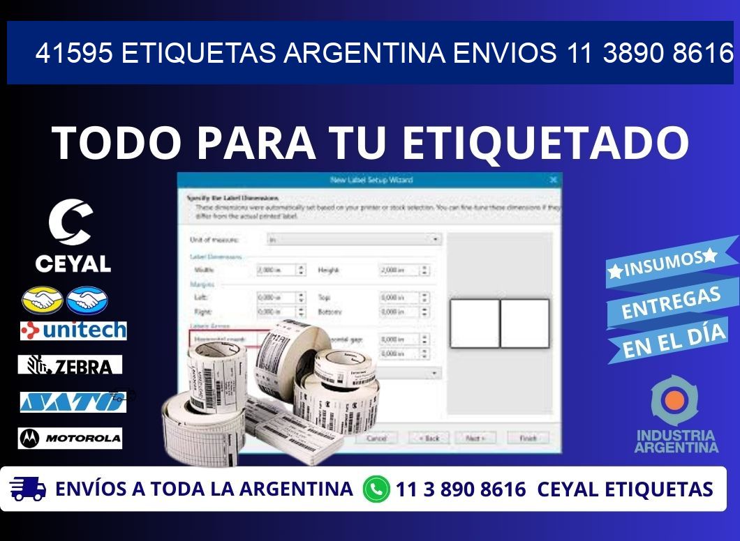 41595 ETIQUETAS ARGENTINA ENVIOS 11 3890 8616
