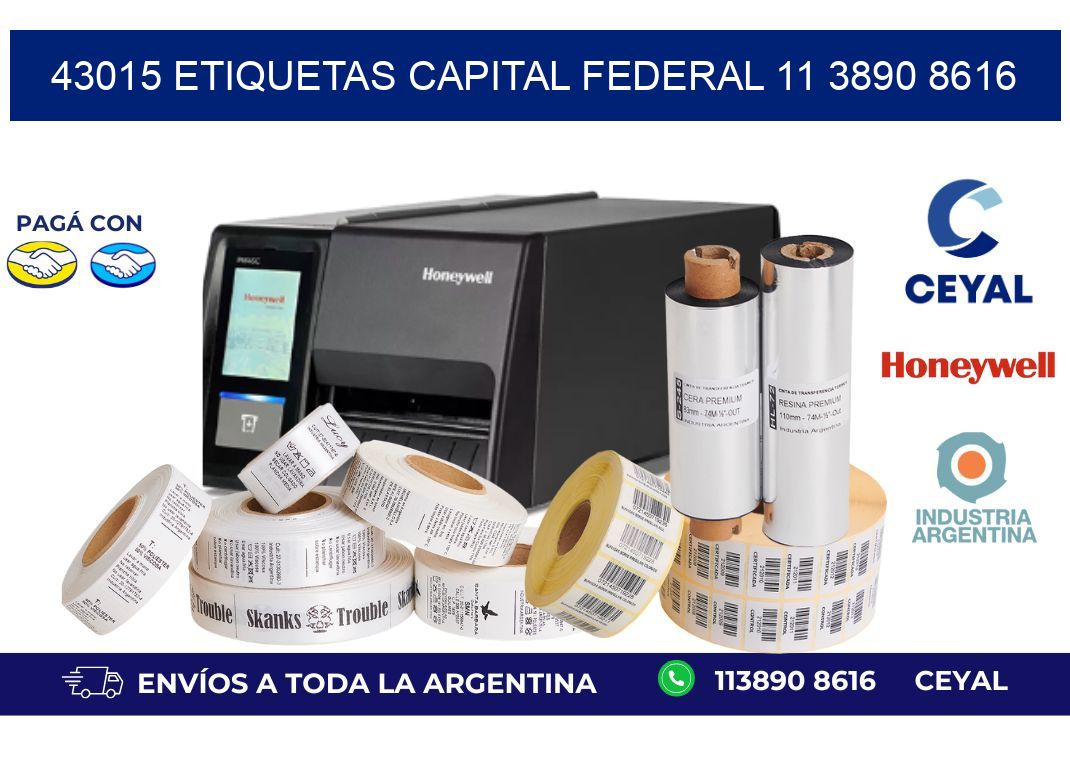 43015 ETIQUETAS CAPITAL FEDERAL 11 3890 8616