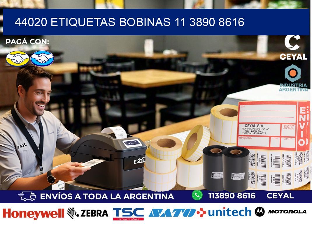 44020 ETIQUETAS BOBINAS 11 3890 8616
