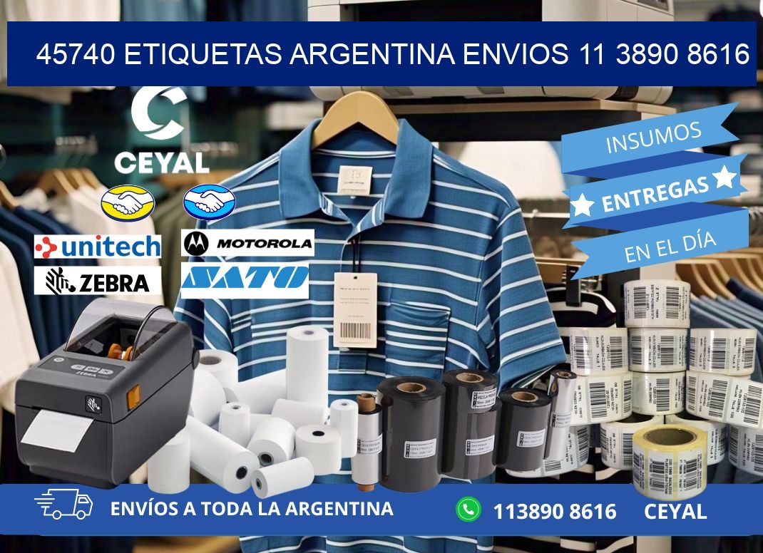 45740 ETIQUETAS ARGENTINA ENVIOS 11 3890 8616