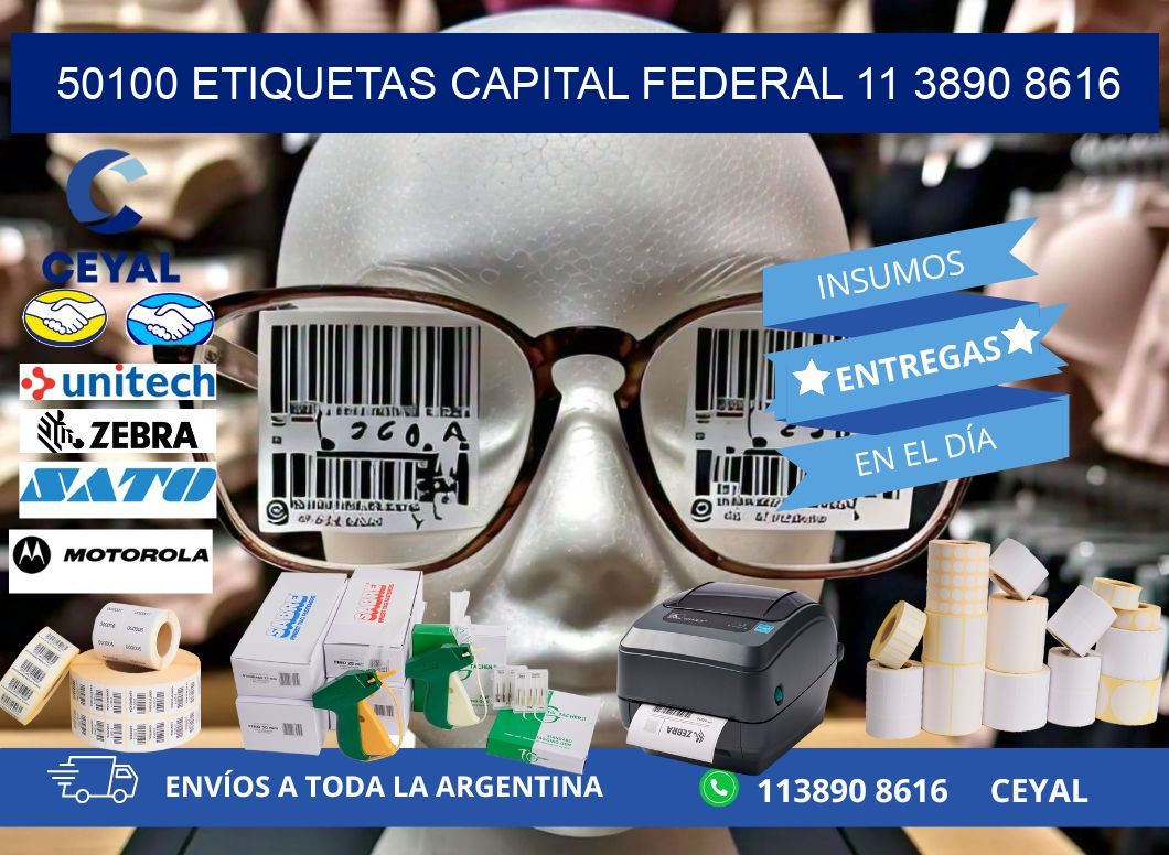 50100 ETIQUETAS CAPITAL FEDERAL 11 3890 8616