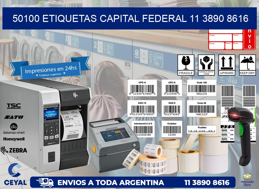 50100 ETIQUETAS CAPITAL FEDERAL 11 3890 8616