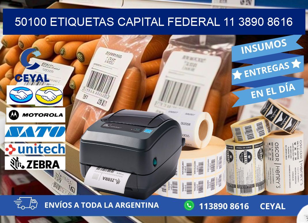 50100 ETIQUETAS CAPITAL FEDERAL 11 3890 8616