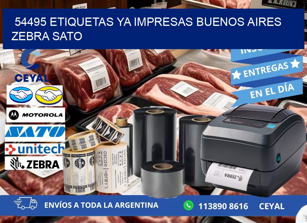 54495 ETIQUETAS YA IMPRESAS BUENOS AIRES ZEBRA SATO