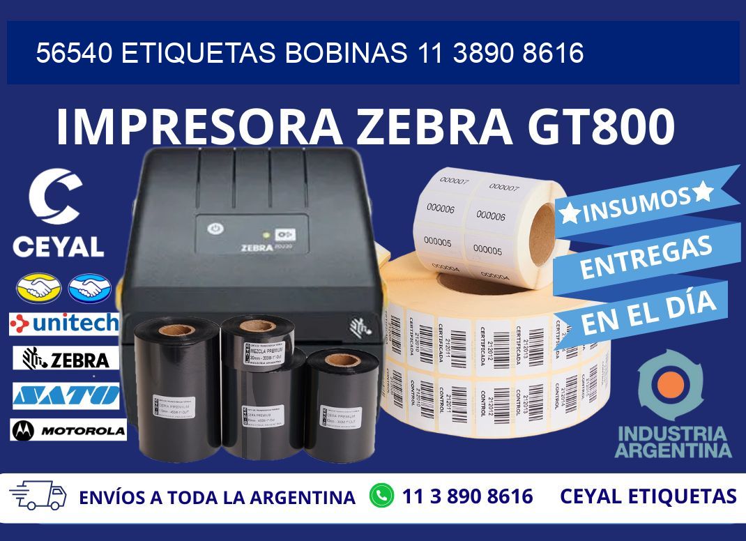 56540 ETIQUETAS BOBINAS 11 3890 8616