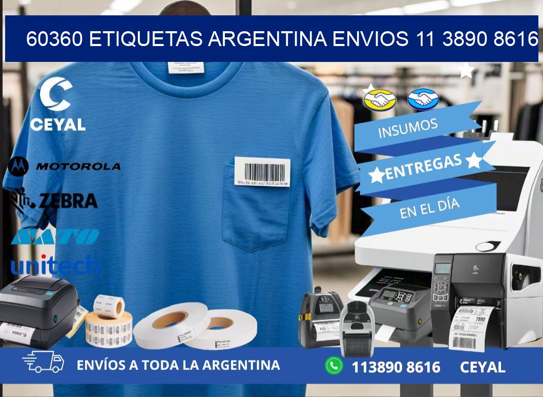 60360 ETIQUETAS ARGENTINA ENVIOS 11 3890 8616