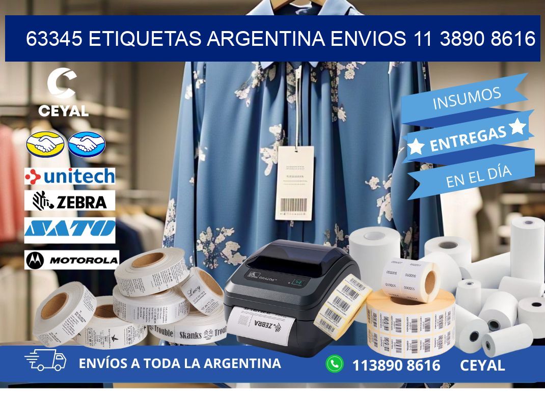 63345 ETIQUETAS ARGENTINA ENVIOS 11 3890 8616