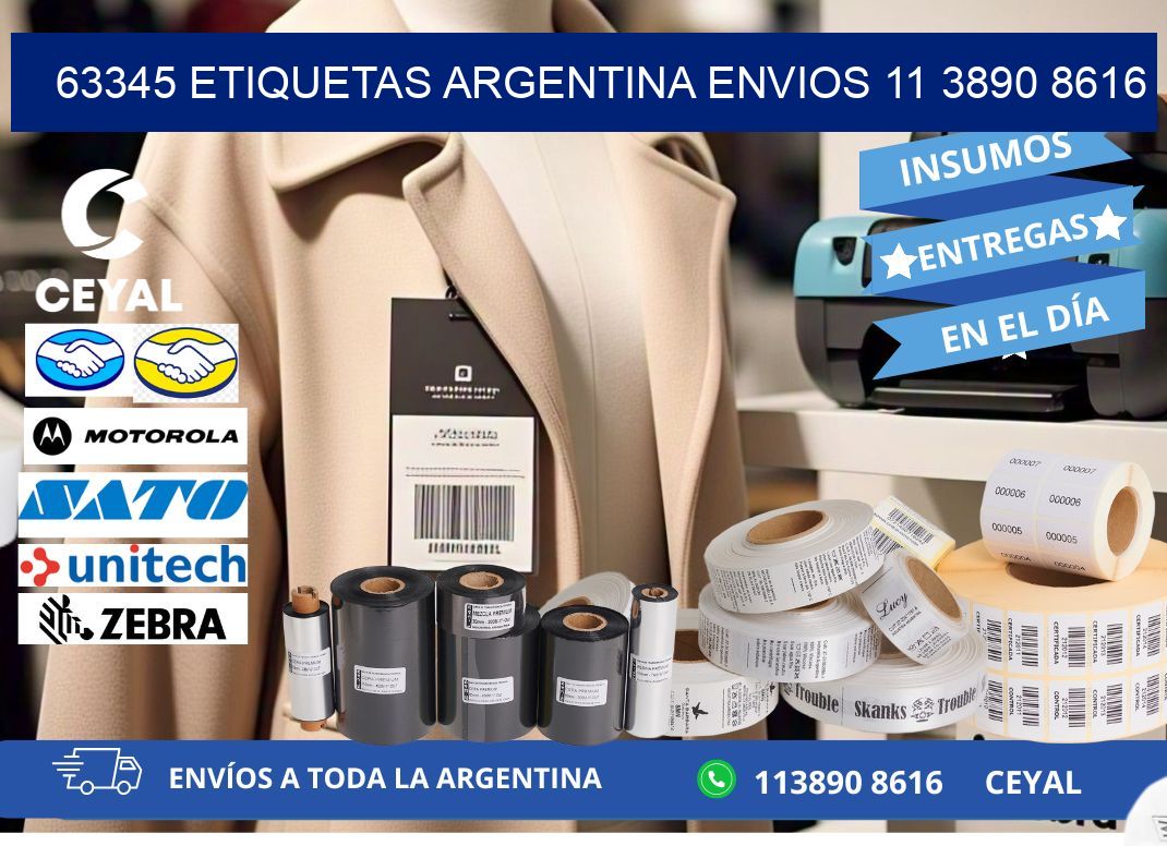 63345 ETIQUETAS ARGENTINA ENVIOS 11 3890 8616