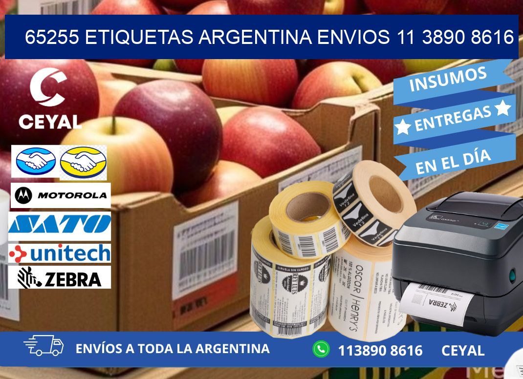 65255 ETIQUETAS ARGENTINA ENVIOS 11 3890 8616