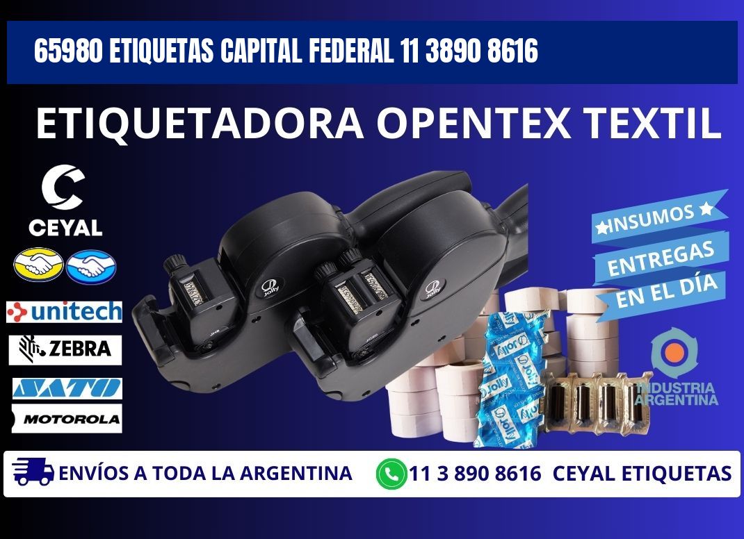 65980 ETIQUETAS CAPITAL FEDERAL 11 3890 8616