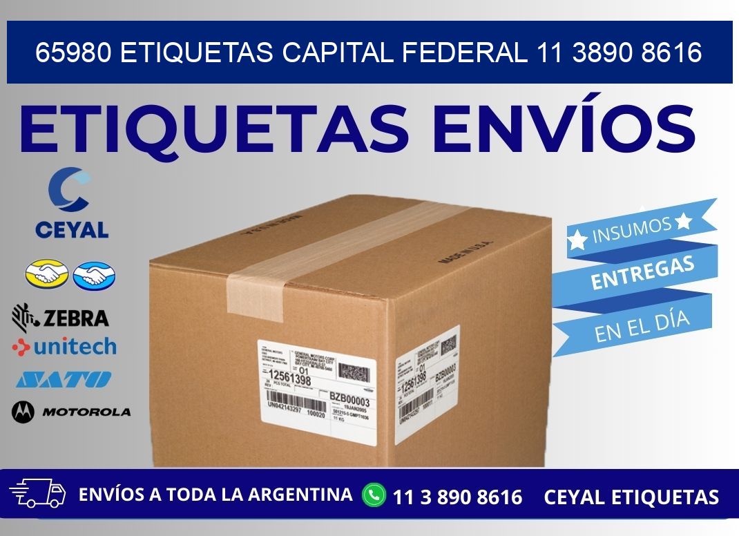 65980 ETIQUETAS CAPITAL FEDERAL 11 3890 8616