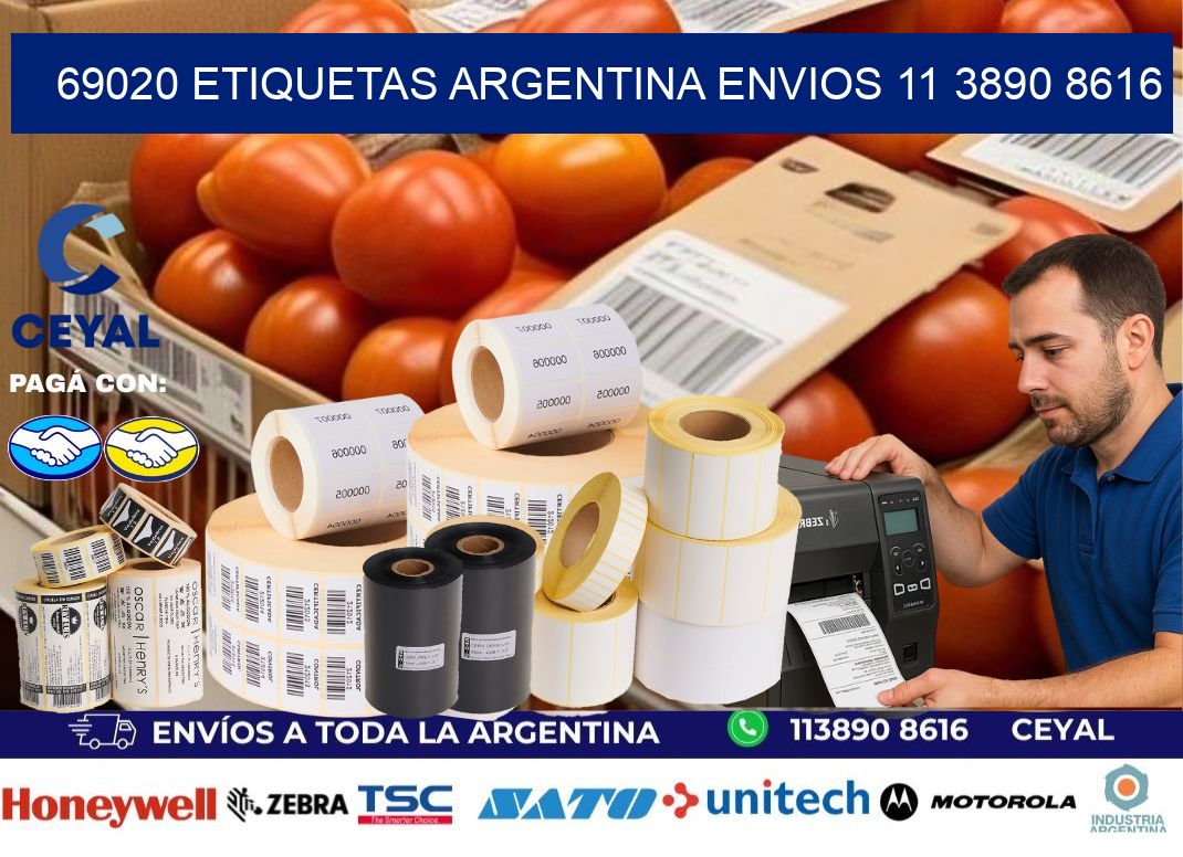 69020 ETIQUETAS ARGENTINA ENVIOS 11 3890 8616