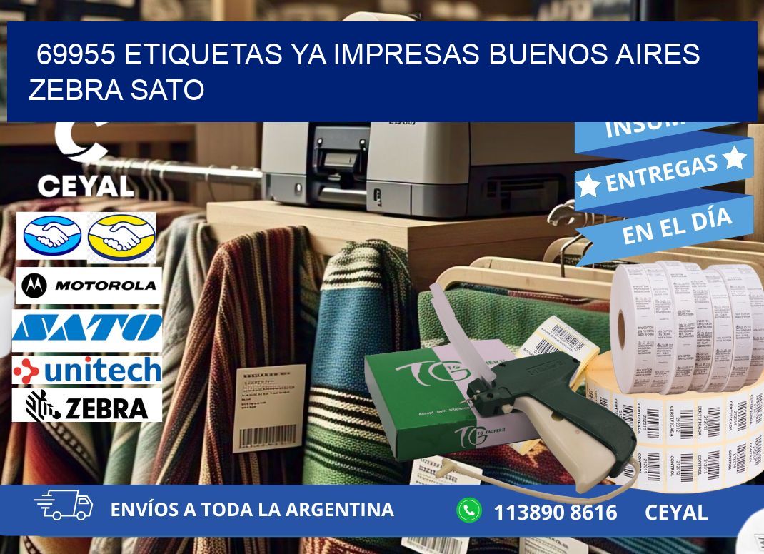 69955 ETIQUETAS YA IMPRESAS BUENOS AIRES ZEBRA SATO