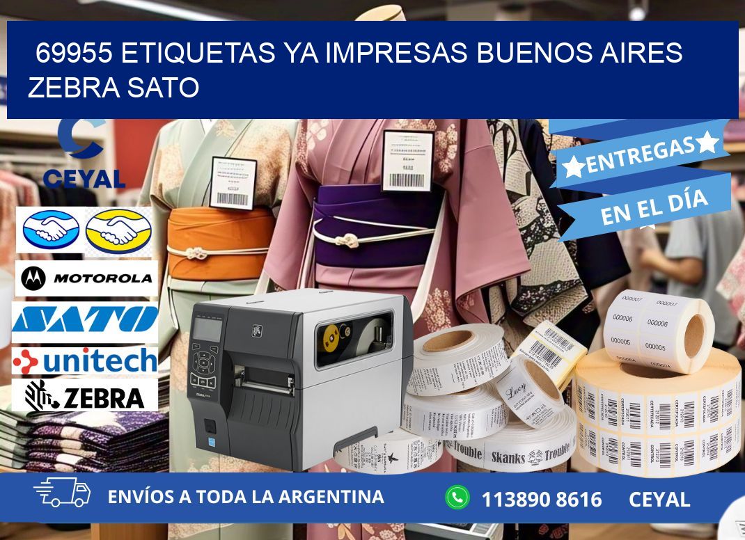 69955 ETIQUETAS YA IMPRESAS BUENOS AIRES ZEBRA SATO