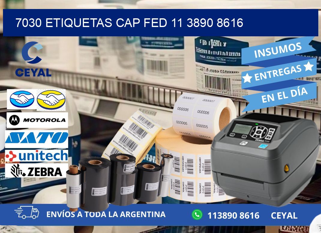 7030 ETIQUETAS CAP FED 11 3890 8616