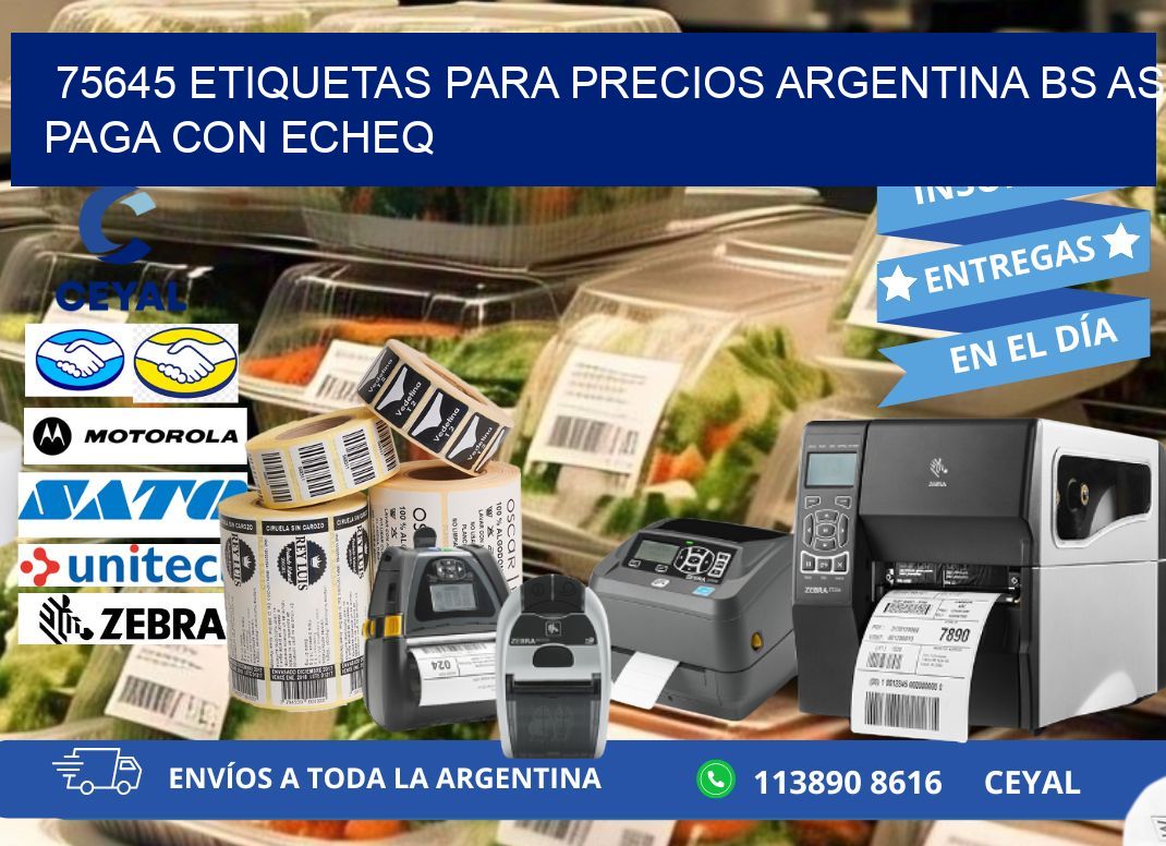 75645 ETIQUETAS PARA PRECIOS ARGENTINA BS AS PAGA CON ECHEQ