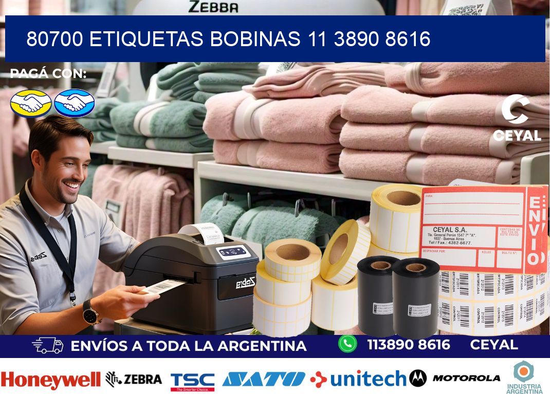 80700 ETIQUETAS BOBINAS 11 3890 8616