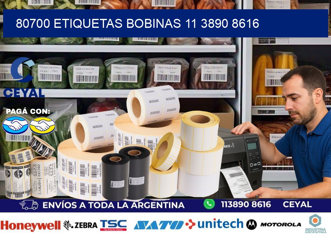 80700 ETIQUETAS BOBINAS 11 3890 8616