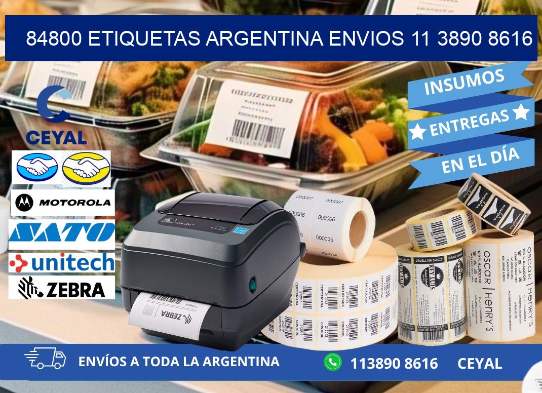 84800 ETIQUETAS ARGENTINA ENVIOS 11 3890 8616