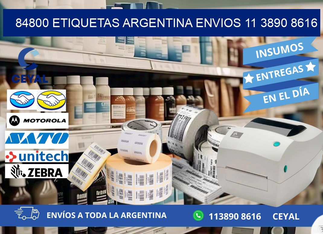 84800 ETIQUETAS ARGENTINA ENVIOS 11 3890 8616