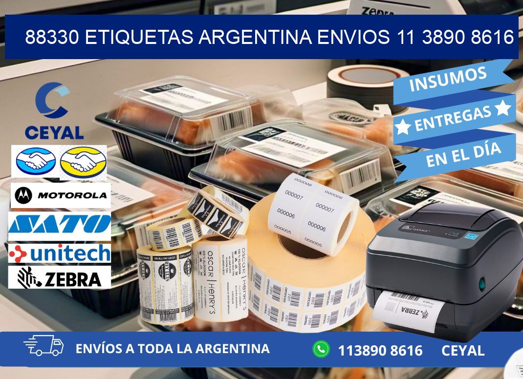 88330 ETIQUETAS ARGENTINA ENVIOS 11 3890 8616