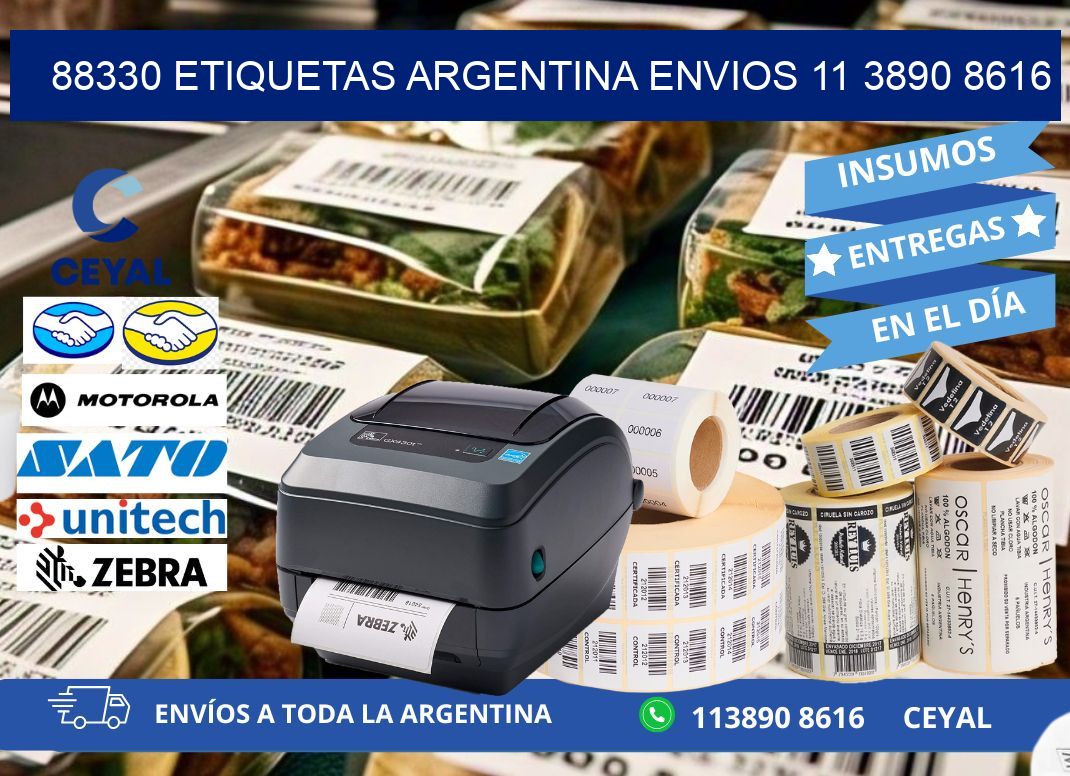 88330 ETIQUETAS ARGENTINA ENVIOS 11 3890 8616