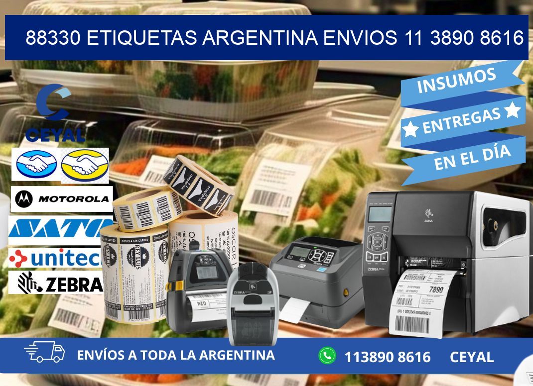 88330 ETIQUETAS ARGENTINA ENVIOS 11 3890 8616