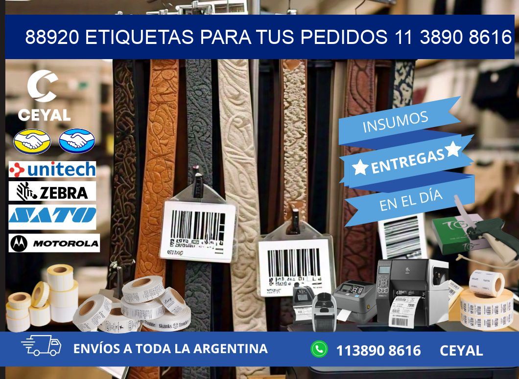 88920 ETIQUETAS PARA TUS PEDIDOS 11 3890 8616
