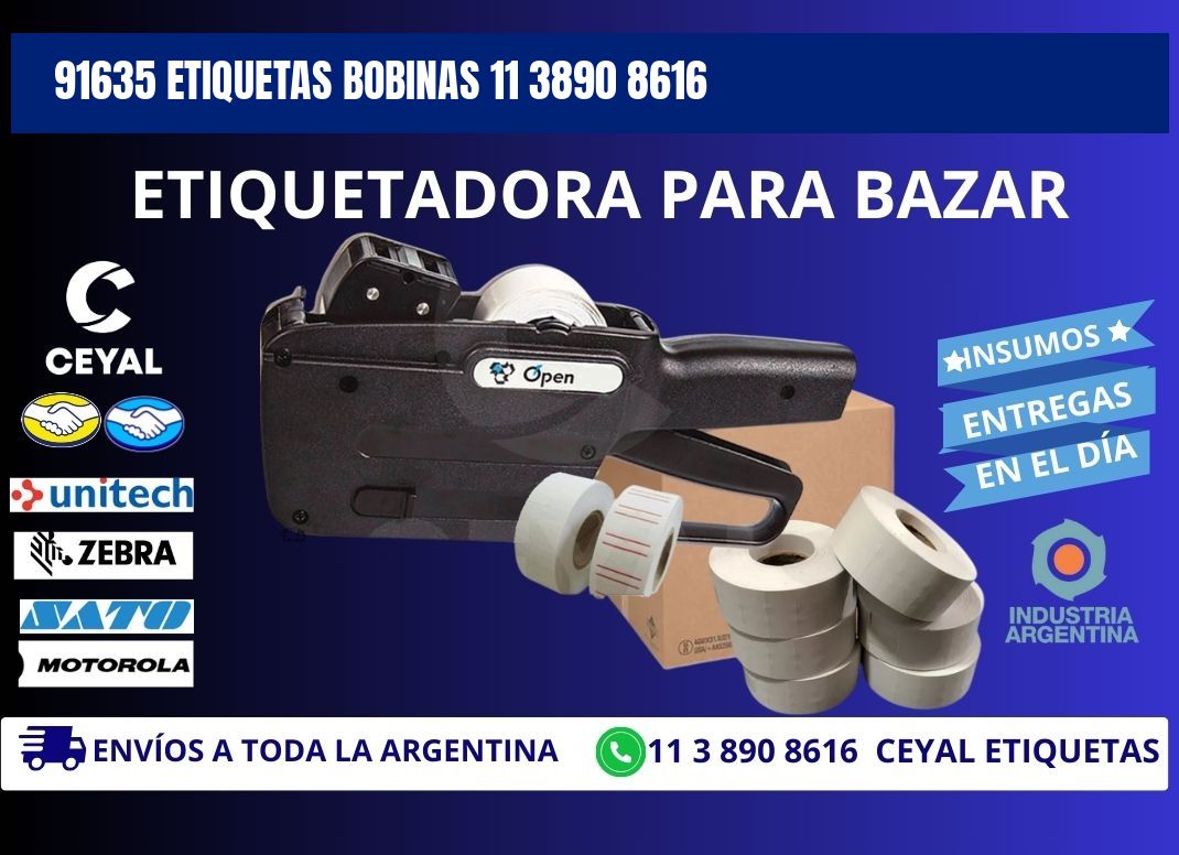 91635 ETIQUETAS BOBINAS 11 3890 8616