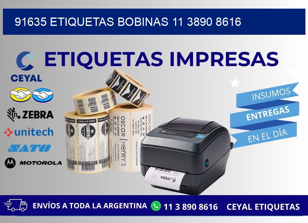 91635 ETIQUETAS BOBINAS 11 3890 8616