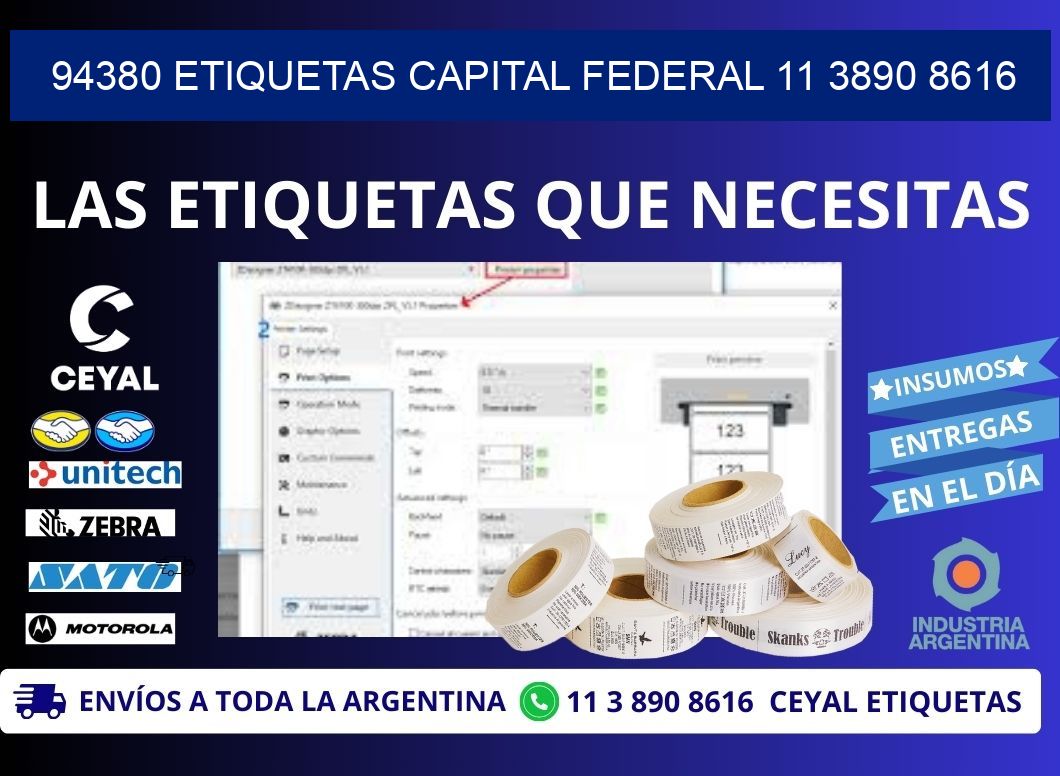 94380 ETIQUETAS CAPITAL FEDERAL 11 3890 8616