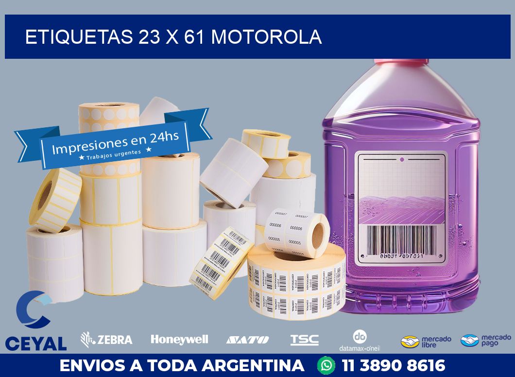 ETIQUETAS 23 x 61 MOTOROLA