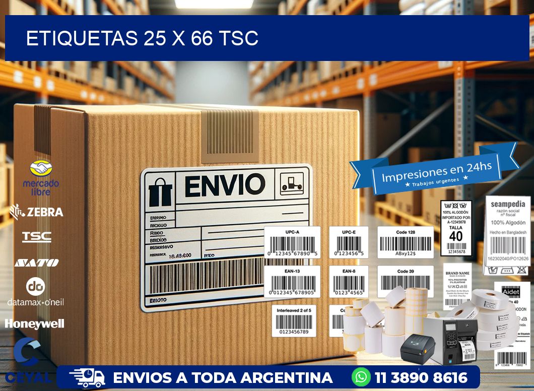 ETIQUETAS 25 x 66 TSC