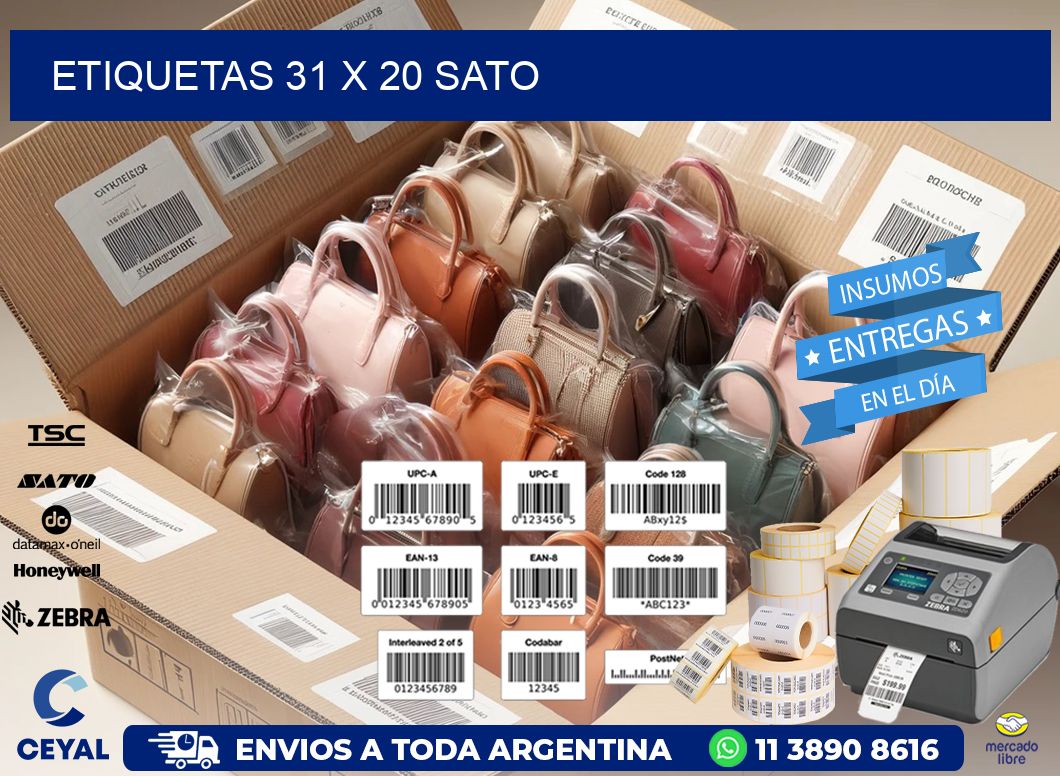 ETIQUETAS 31 x 20 SATO