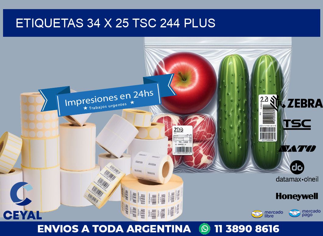 ETIQUETAS 34 x 25 TSC 244 PLUS