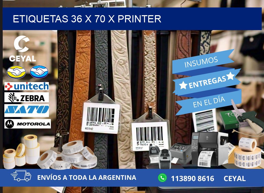 ETIQUETAS 36 x 70 X PRINTER